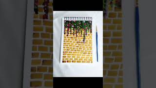 Easy acrylic brick painting| For beginners| Painting tutorial |YouTube short|#art