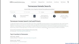 Tennessee Mugshots Search (Jail and TDOC Prison Lookup).