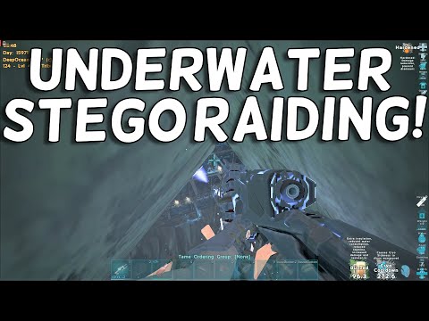 RAIDING A LOADED UNDERWATER BASE IN 30 SECONDS! ARK Small Tribes