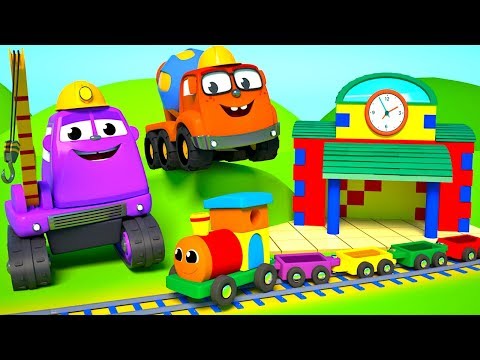FRIENDS ON WHEELS EP 7 - THE MIGHTY MACHINES ARE BUILDING A TRAIN STATION