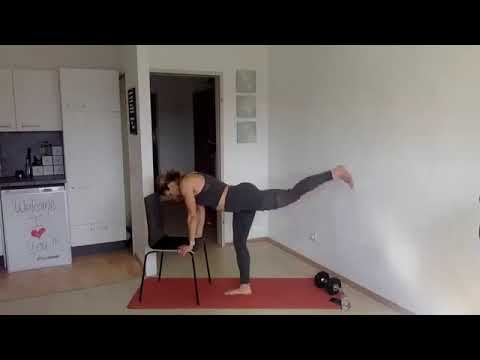 At Home Booty Workout with a Chair