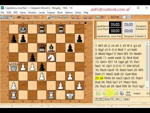 Capablanca José Raúl and  sergeant edward 1 0     253