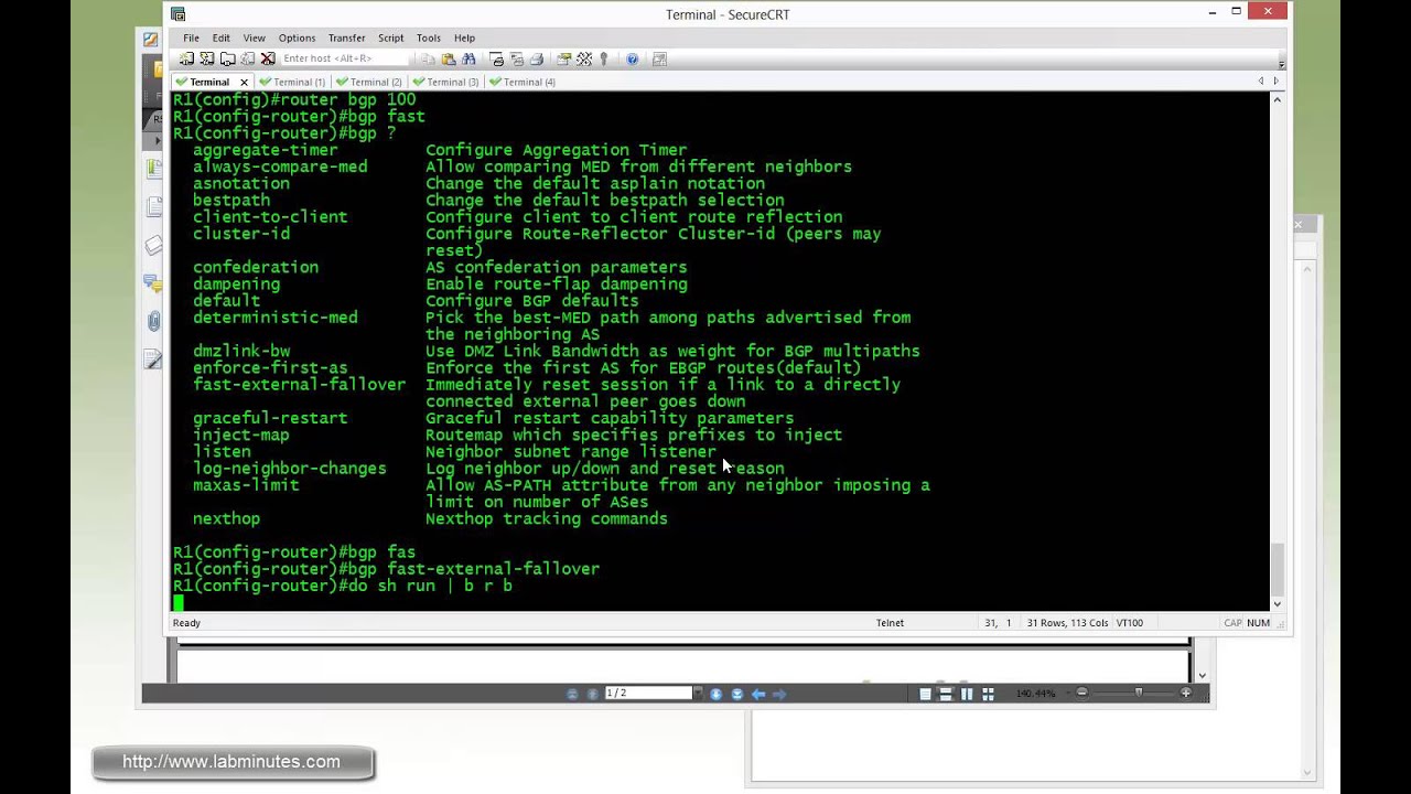 LabMinutes# RS0057 - Cisco BGP Basic Neighbor Configuration (Part 2)