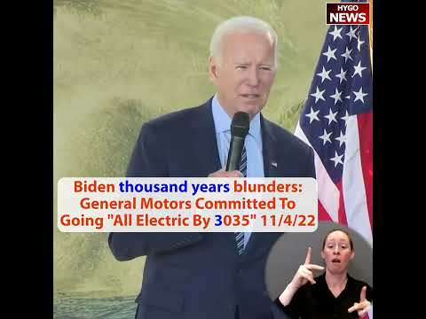 Biden Calls GM's CEO 'Amy Barrett,' Says GM Will Go 'All Electric by 3035' (November 4, 2022)