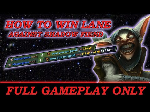 How to Win Lane Against Shadow Fiend - Full Gameplay Meepo #74