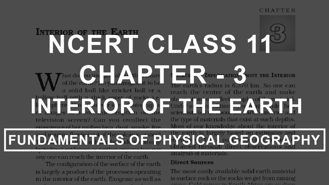 Interior of the Earth - Chapter 3 Geography NCERT Class 11
