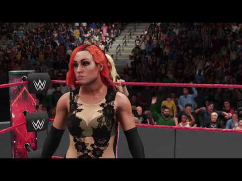 WWE 2K18 Becky Lynch & Trish Stratus vs Nikki Bella & Emma Week 1 RAW