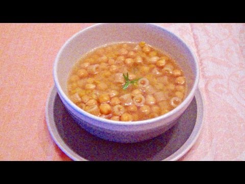 Minestra/Zuppa di ceci e rosmarino - ricetta vegetariana/vegana con pentola a pressione
