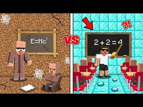 Rich School vs Poor School Build Battle Challenge in Minecraft..