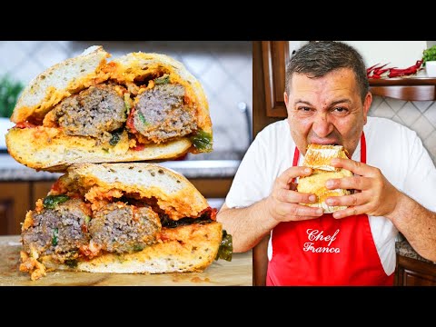 PANINO CON POLPETTE E PEPERONCINI VERDI!! Il Panino che ti fa impazzire!