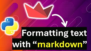How to create markdown in streamlit | st.markdown |
