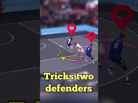 "Unbelievable Skills! Watch Mihailo Vasič Outsmart Two Defenders in Epic 3x3 Basketball Showdown!"