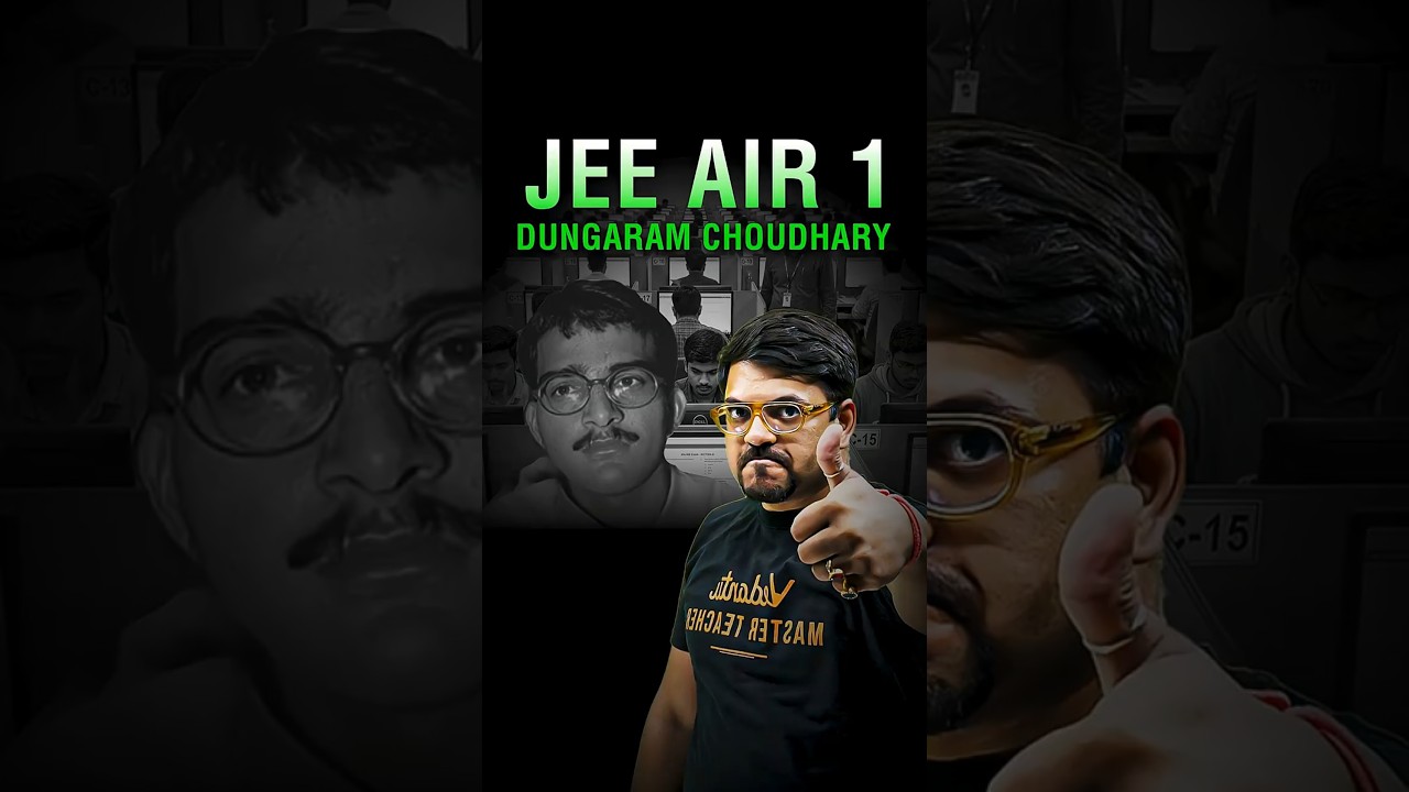 😱 First Dropper to AIR 1! #jee2026 #jeemains #iit #jee #iitjee #jeeexam #jeepreparation #shorts