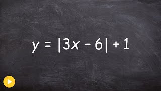 Graphing an absolute value equation with transformations and a vertical stretch