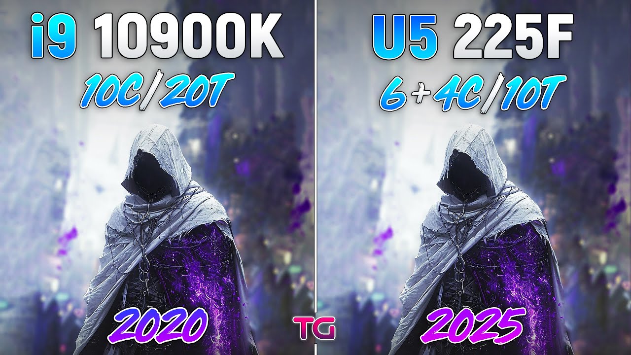 i9 10900K vs Ultra 5 225F - 5 Years Difference