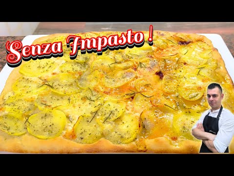 PIZZA AD ALTA IDRATAZIONE: La Ricetta FACILE per  Pizza SENZA IMPASTO Perfetta!