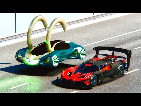 Bugatti Bolide GTR Concept vs Loki's Mercedes Biome at 24 KM Drag Race