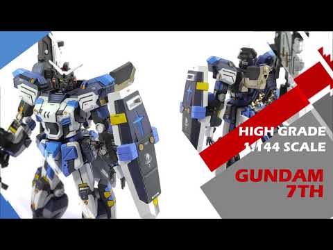 High Grade (HG) 1/144 Scale Gundam 7th-BANDAI-[Stop Motion Custom Paint Build]