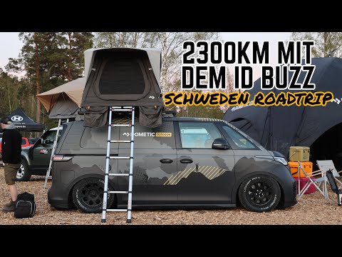 Roadtrip mit dem ID Buzz Elektro Camper nach Schweden! Wie oft müssen wir Laden?! 🔋