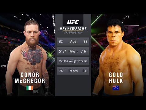 UFC 4 - Conor McGregor vs. Gold Hulk - Original Fighters