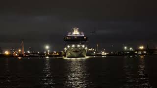 Norwegian Dawn sailaway London-Tilbury, UK, 13th Oct 2025 18:52