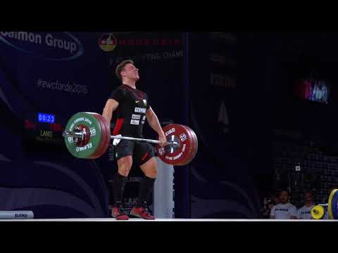 Max Lang (77) - 150kg Snatch @ 2016 European Championships