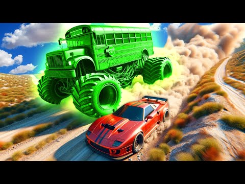 We Played ZOMBIE Infection Hide and Seek with MONSTER BUSES in BeamNG Drive Mods!