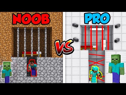 NOOB VS PRO LAZERLİ HAPİSHANE YAPMAK! - Minecraft
