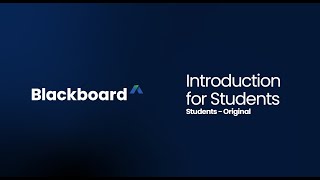 Introduction to Blackboard Original Students