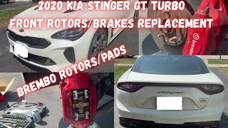 Kia Stinger GT front brakes and rotors replacement