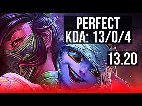 AKALI vs TRISTANA (TOP) | 13/0/4, 10 solo kills, 2.3M mastery, Legendary | EUW Grandmaster | 13.20