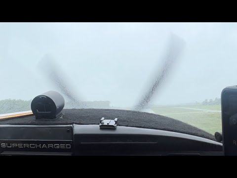 Actual flight footage - IFR rainy days gusting 15kts in a Cessna 182 skylane.