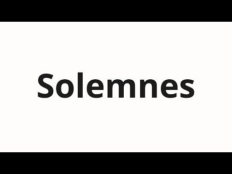 How to pronounce Solemnes