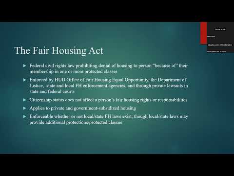 Webinar: Fair Housing Act