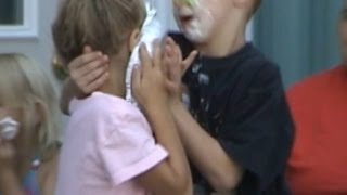 preview picture of video 'Jasonville Indiana 150 Year Anniversary Sept 2008 Pie Eating Contest - Old Hi-8 Video Tape'