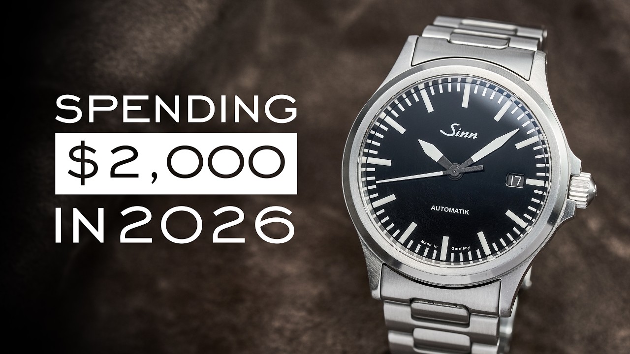 Teddy Baldassarre video thumbnail showing assortment of watches discussed at the $2,000 price point