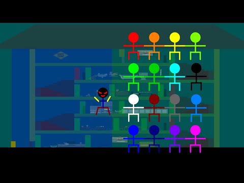 Murder House Escape (#2) Survival Stickman Race in Algodoo