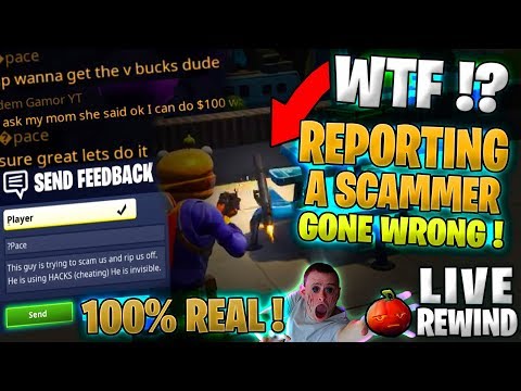 REPORTING A SCAMMER GONE WRONG ! 👷 DEFAULT NO SKIN TROLLING ► Fortnite Battle Royale 🔴 Live Rewind