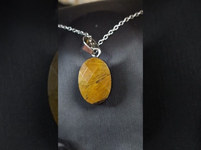 تعليقة حجر عين النمر طبيعي قص مترش رائع