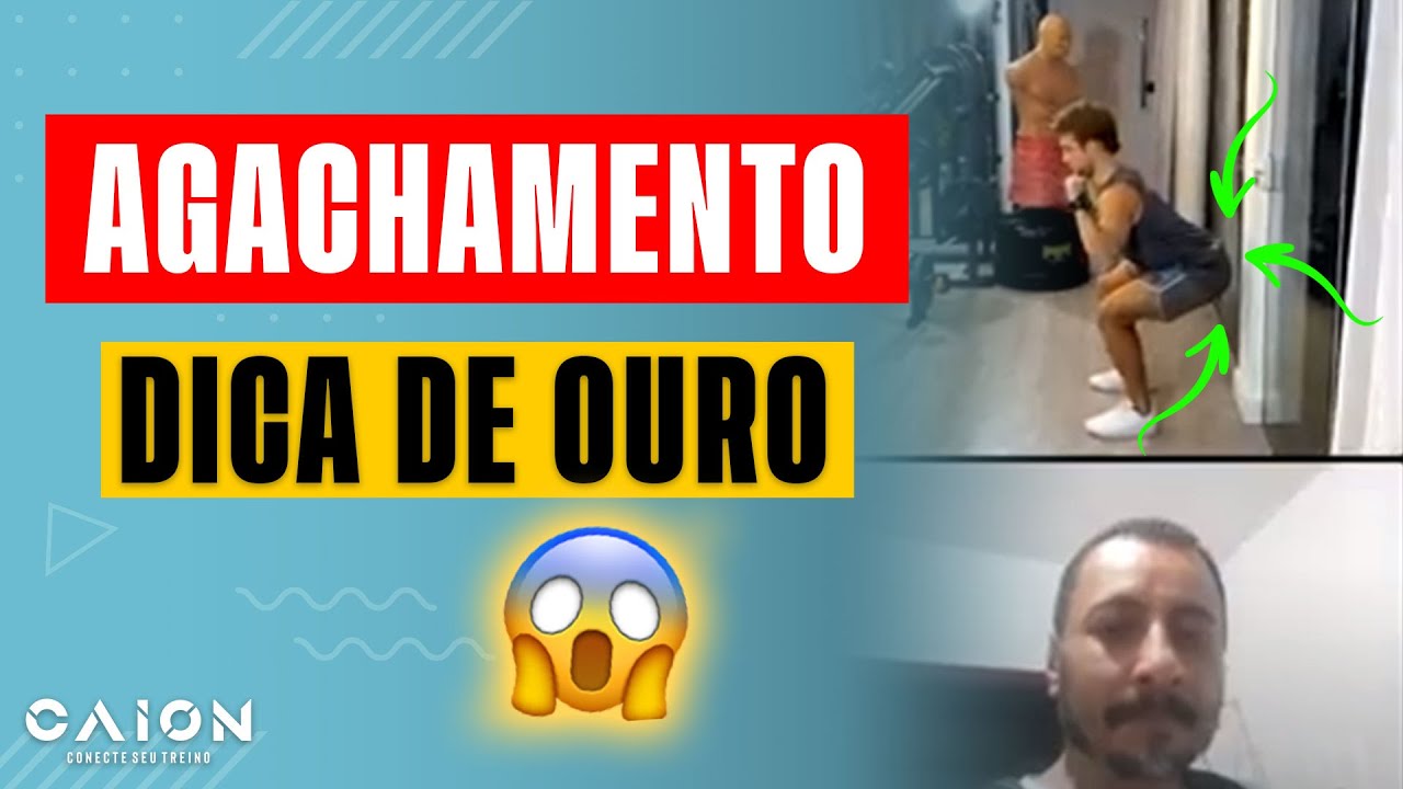 AGACHAMENTO LIVRE: técnica para ganhar COXAS, GLÚTEOS e evitar dor nos joelhos