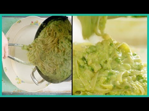 Easy and Quick Asparagus Fettucine | Jamie Oliver
