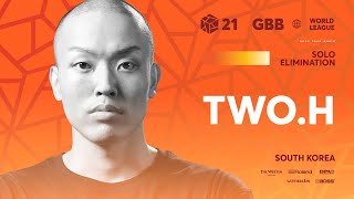 this is HOT asf drop,  the best one for me. crazy（00:04:20 - 00:06:10） - Two.H 🇰🇷 | GRAND BEATBOX BATTLE 2021: WORLD LEAGUE | Solo Elimination