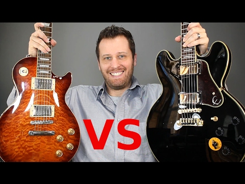 Les Paul vs 335 (Lucille) - Solid Body vs Semi-Hollow Tone Comparison!