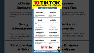 10 TikTok Channel  Ideas for Everyone | Make Money in 2026