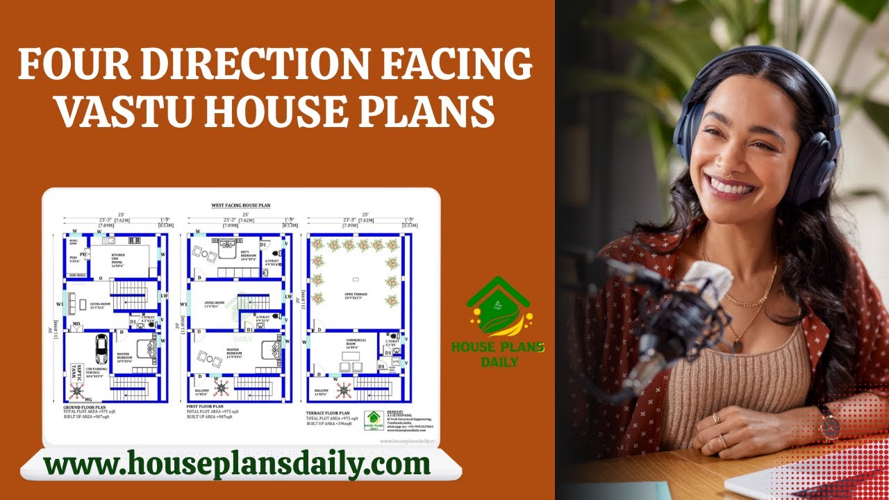 Four Direction Facing Vastu House Plans
