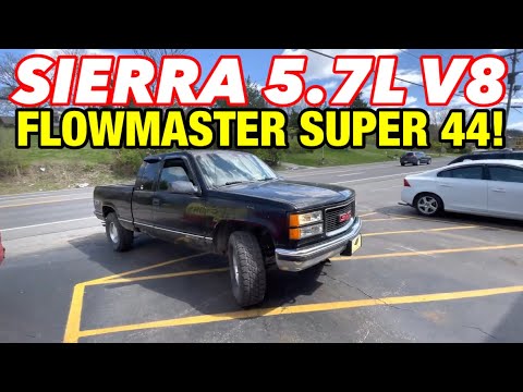 1998 GMC Sierra 1500 Z/71 5.7L V8 TRUE DUAL EXHAUST w/ FLOWMASTER SUPER 44!
