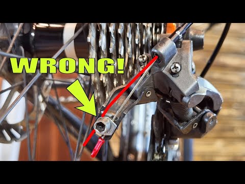The worst cable shifting installation mistake... This derailleur won't shift.