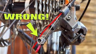 The worst cable shifting installation mistake... This derailleur won't shift.