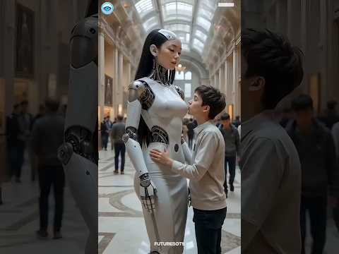 Robot Girl’s First Kiss in Public 🤖 | Emotional AI Moment #robot #shorts #humanoid #aiart