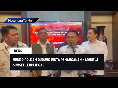 Menko Polkam Dudung Minta Penanganan Karhutla Sumsel Lebih Tegas